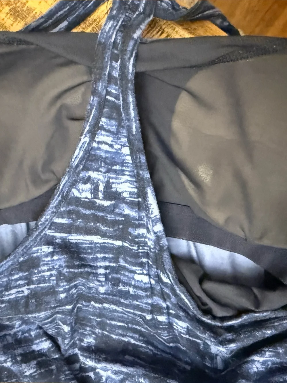 Athleta Navy Space-Dye Drawstring Maxi Dress size medium